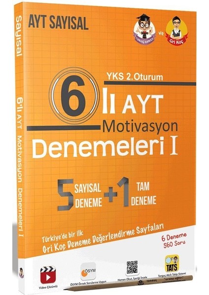 12. Sınıf 6’lı AYT Motivasyon Denemeleri I - Sayısal