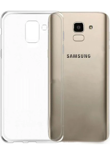 Case 4U Samsung Galaxy J6 Kılıf Silikon Arka Kapak -Şeffaf