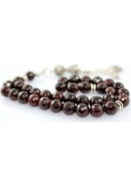 Kişiye Özel Granat (Lal-Garnet) Taşı 8 Mm Doğal Taş Tesbih Faset Kesim Tesbih