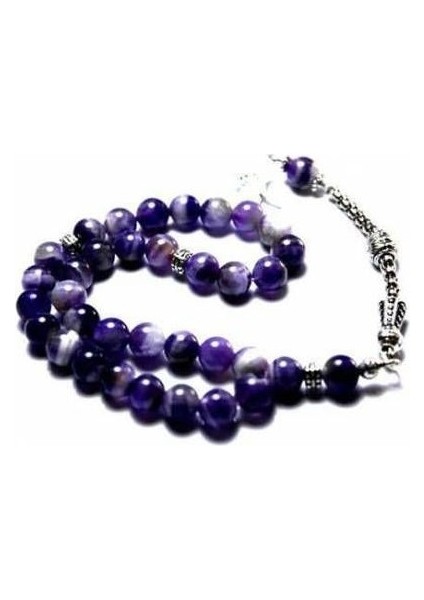 Kişiye Özel Küre Kesim Tesbih Ametist Taşı Tesbih