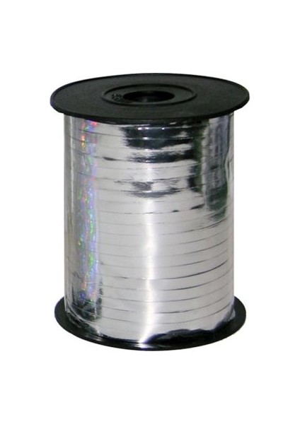 Metalik Gümüş Rafya 8mm