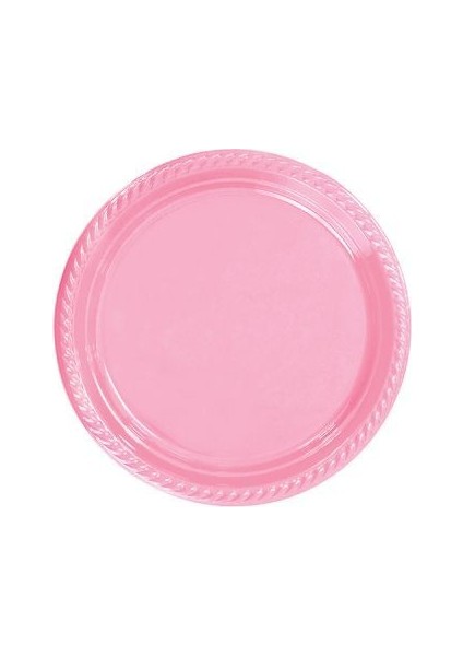 Pembe Plastik Tabak 22 cm