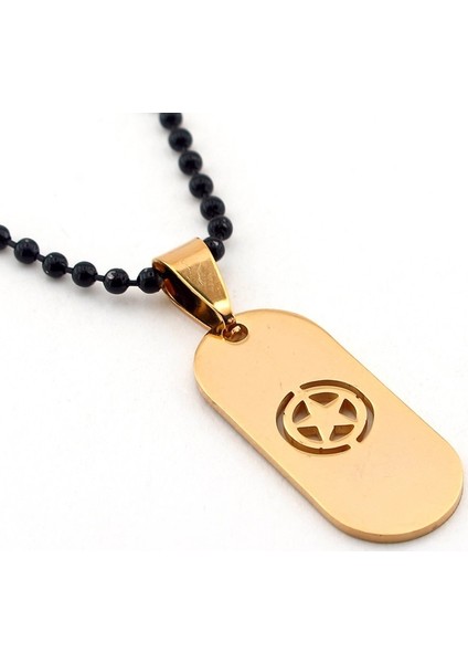 Army Star Ordu Askeri Yıldız Sarı Çelik Kolye K975