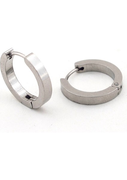 Büyük Halka 20Mm Çapında Gümüş Renkli Çelik Küpe E567 fiyatları
