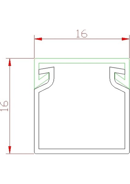 Kablo Kanalı 16x16 Yapışkan Bantlı
