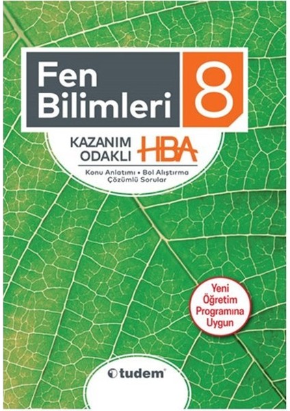 Tudem Yayınları 8. Sınıf Fen Bilimleri Kazanım Odaklı HBA Yeni 2019 Müfredat