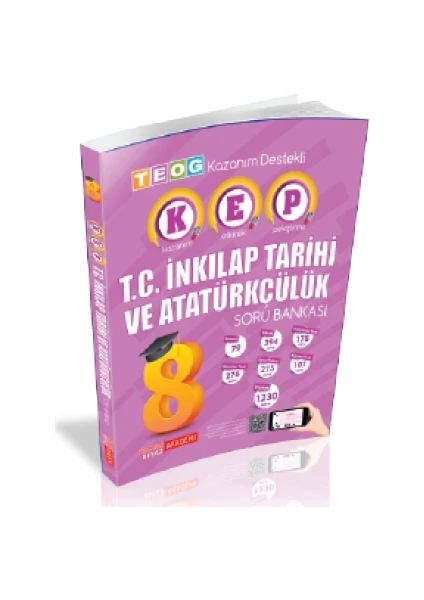 Kırmızı Beyaz Yayınlar 8.Sınıf  Kazanım Destekli T.C. İnkılap Tarihi Ve Atatürkçülük KEP  8.Sınıf Yeni 2019 Müfredat