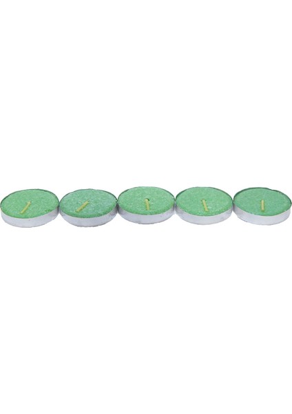 Tea Lights Yeşil Mum 5Ad