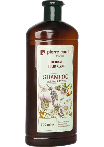 Pierre Cardin Herbal Bitkisel Büyük Boy  Şampuan  (Tüm Saç Tipleri) - 750 ML