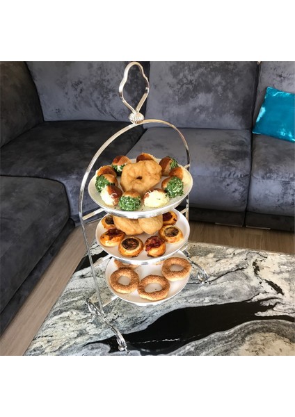 Üç Katlı Yuvarlak Servis Standı fiyatları