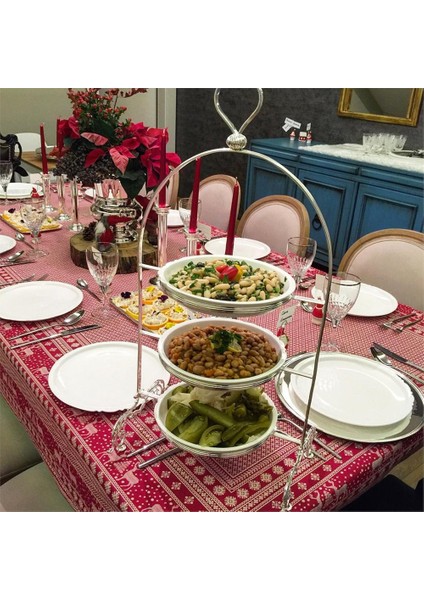 Üç Katlı Yuvarlak Servis Standı modelleri