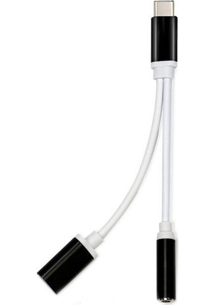 Type-C USB C 2in1 Şarj Kulaklık Dönüştürücü 3.5 mm Jack Adaptör
