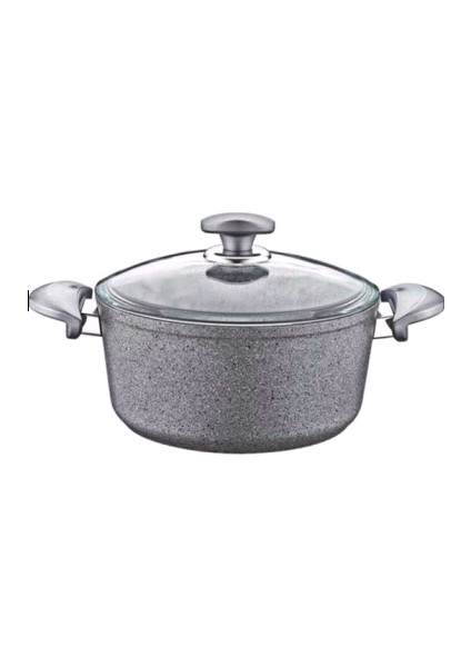 Granit Derin Tencere 26 cm Gri