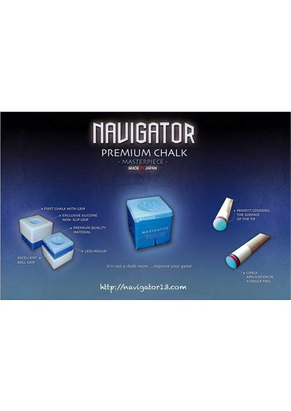 Navigator Premium Mavi Bilardo Tebeşiri modelleri