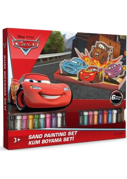 Cars Tiyatro Sahnesi Büyük Kum Boyama Seti-Red Castle BKS-01