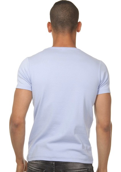 Soft Mavi V Basic T-Shirt Dzn8618Ll