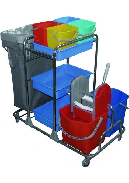 7730 Kat Temizlik Arabası Kat Arabası Krom Yakamoz Ka915Yk