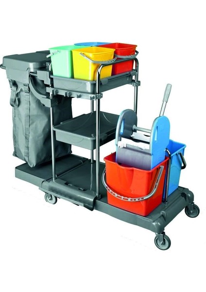 7728 Kat Temizlik Arabası Kat Arabası Boyalı Favori Ka405Fk