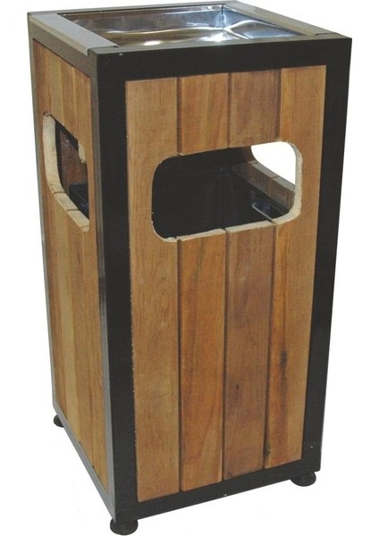 2108 Ahşap Küllüklü Çöp Kovası