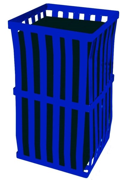 1766 54 Lt Outdoor Çöp Kovası Dekoratif Boyalı İç Kovalı