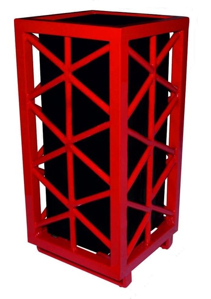 1764 30 Lt Outdoor Çöp Kovası Dekoratif Boyalı