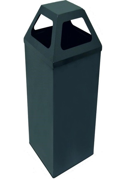 1377 79 Lt Piramit Çöp Kovası Füme Renk 36X36X60+15 Cm