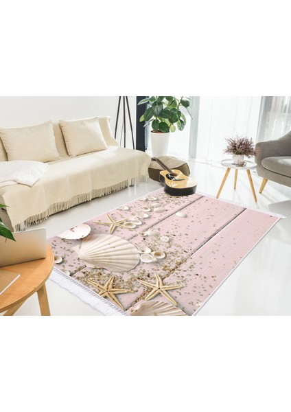 İpek Dijital Saçaklı Yıkanabilir Kaymaz Taban Halı 1880 Desen 2 80 x 120 Cm