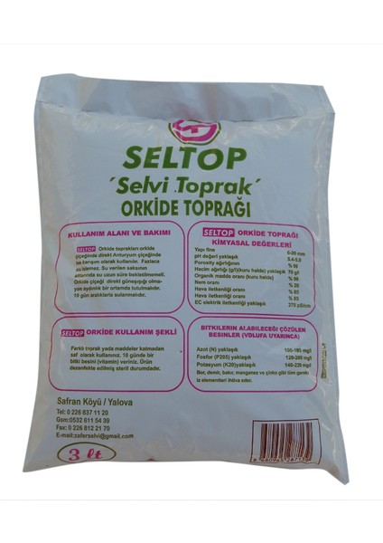 Seltop Orkide Toprağı 3 Litre