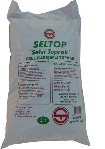 Seltop Özel Karışımlı Toprak 5 Litre