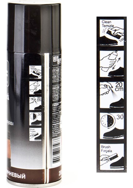 Nuri Leflef Süet Nubuk Boyası Sprey 200 ml Kahve