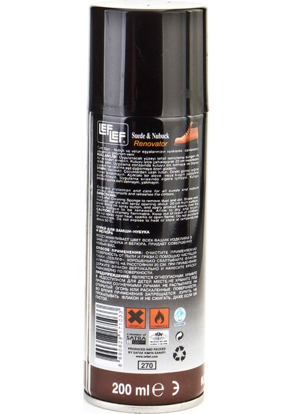 Nuri Leflef Süet Nubuk Boyası Sprey 200 ml Kahve