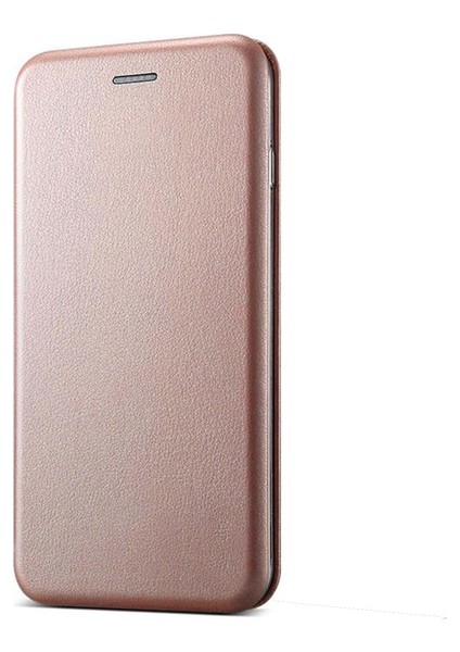 iPhone 6/6S Cüzdanlı Mıknatıslı Kapaklı Lüx Kılıf + Ekran Koruyucu Cam - Rose Gold