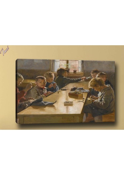 Yb15 Çocuklar Yağlı Boya Görünümlü Kanvas Tablo 70 x 100 cm