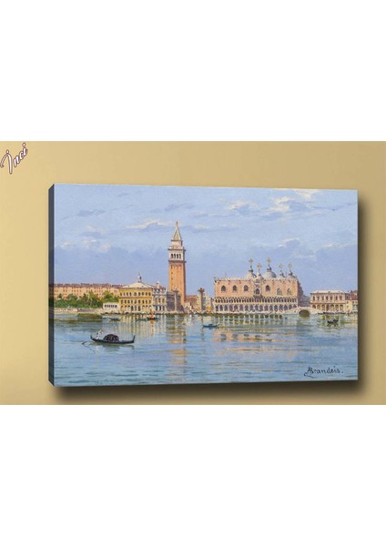 Yb51 Şehir Yağlı Boya Görünümlü Kanvas Tablo 70 x 100 cm