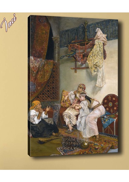 Yb75 Kadınlar Yağlı Boya Görünümlü Kanvas Tablo 70 x 100 cm