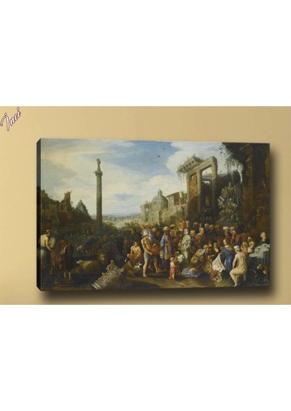 Yb79 Şehirde Yağlı Boya Görünümlü Kanvas Tablo 70 x 100 cm
