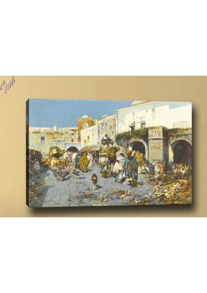 Yb102 Ortadoğu Şehir Yağlı Boya Görünümlü Kanvas Tablo 70 x 100 cm