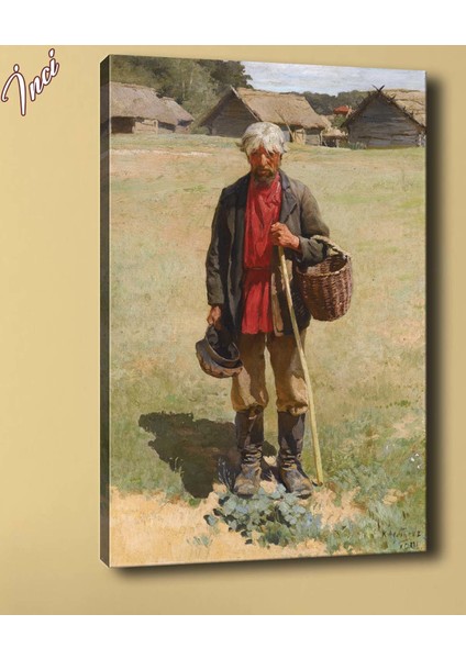 Yb105 Köylü Yağlı Boya Görünümlü Kanvas Tablo 70 x 100 cm