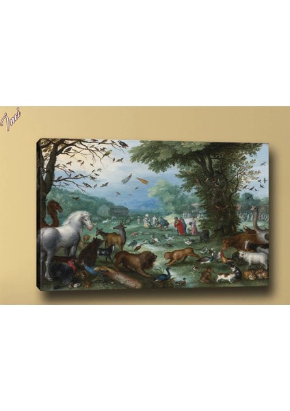 Yb280 Hayvanlar Yağlı Boya Görünümlü Kanvas Tablo 70 x 100 cm