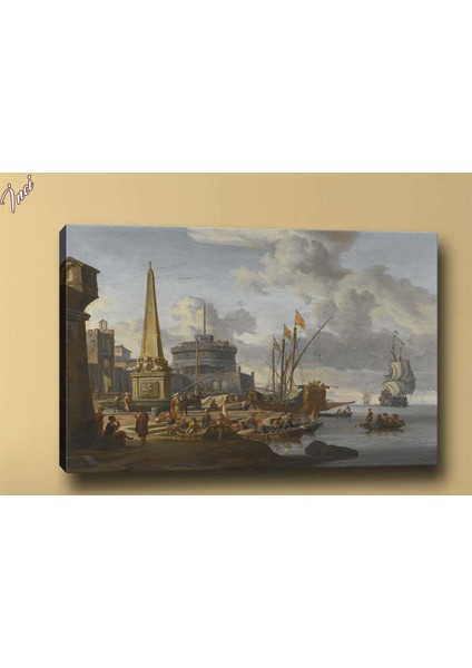 Yb293 Rıhtım Yağlı Boya Görünümlü Kanvas Tablo 70 x 100 cm