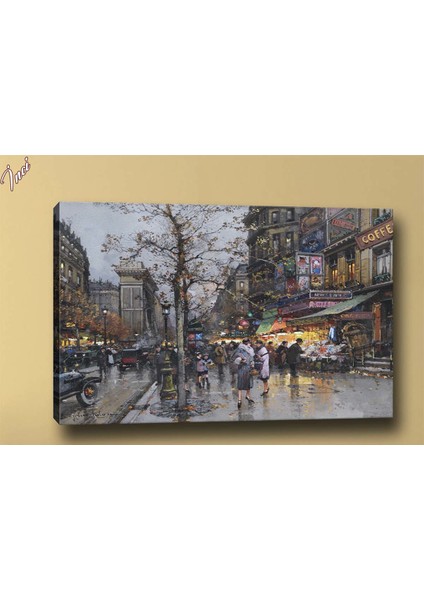 Yb304 Şehir Yağlı Boya Görünümlü Kanvas Tablo 70 x 100 cm