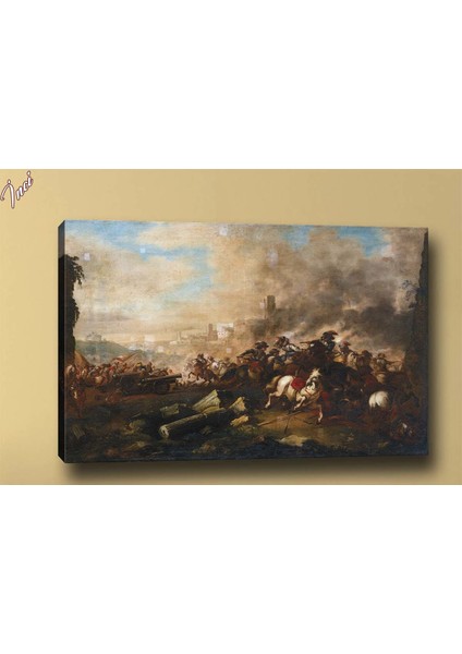 Yb313 Savaş Meydanı Yağlı Boya Görünümlü Kanvas Tablo 70 x 100 cm
