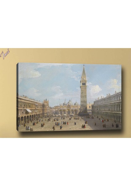 Yb332 Şehir Meydanı Yağlı Boya Görünümlü Kanvas Tablo 70 x 100 cm