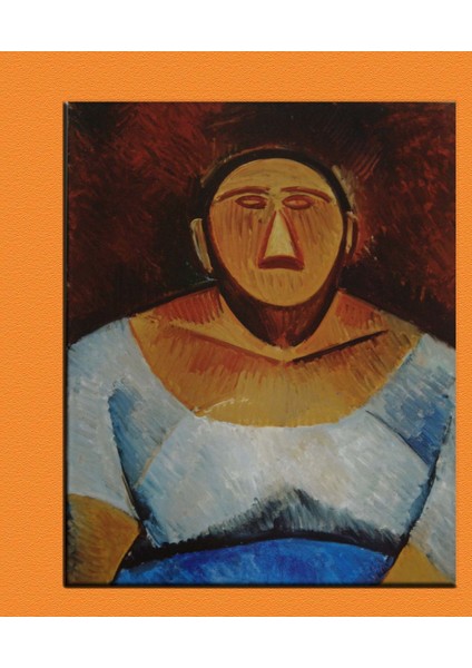 Picasso Farm Woman Bust Kanvas Tablo 70 x 100 cm