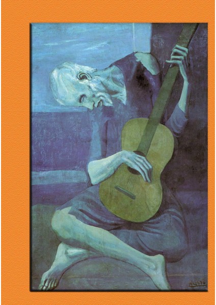 Picasso The Old Guitarist Kanvas Tablo 70 x 100 cm