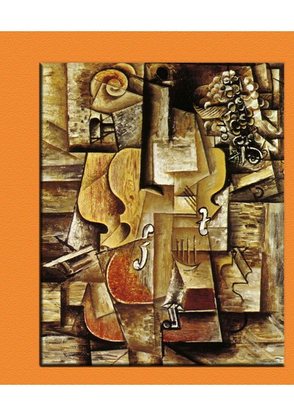 Picasso Violin And Grapes Kanvas Tablo 70 x 100 cm