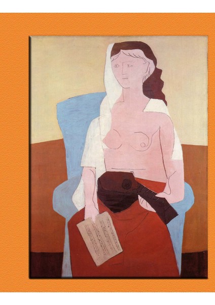 Picasso Woman With A Mandolin Kanvas Tablo 70 x 100 cm