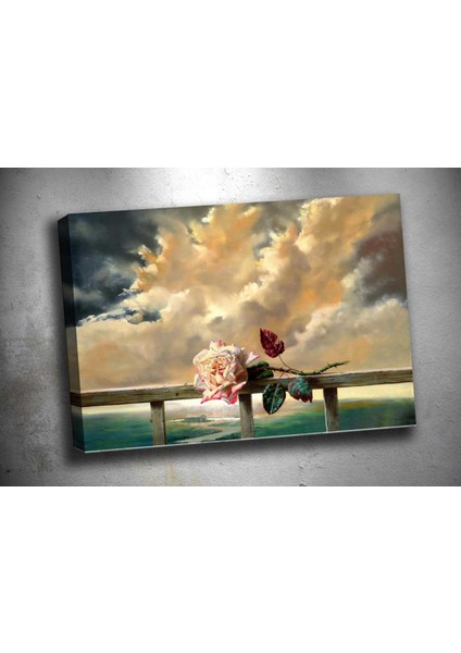 Op56 Gül Yağlı Boya Görünümlü Kanvas Tablo 70 x 100 cm