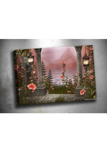 Op58 Güller Yağlı Boya Görünümlü Kanvas Tablo 70 x 100 cm