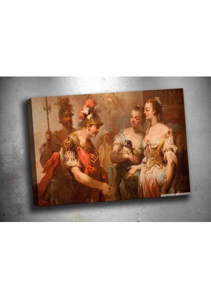 Op127 Ortaçağda Yağlı Boya Görünümlü Kanvas Tablo 70 x 100 cm